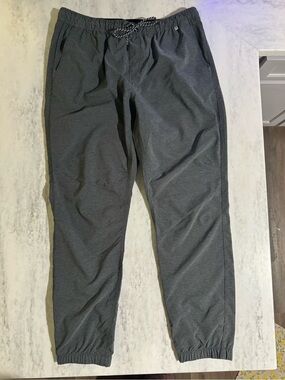 Hurley Charcoal Gray Men's Drawstring Casual Athletic Joggers size XXL